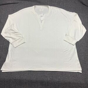 Lou & Grey Signaturesoft Tunic Top XXL Moonlight Ivory Long Sleeve Nordstrom NEW